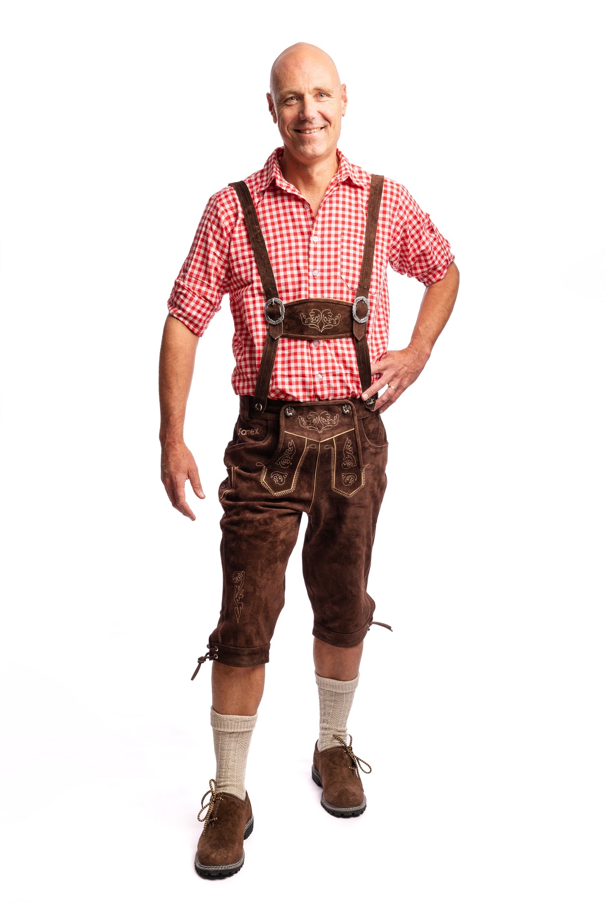 Lange lederhose 'Michiel' van echt rundleer – SAMEX Oktoberfest, foto 2