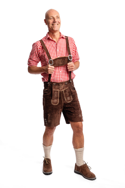Korte lederhose 'Rob' van echt rundleer – SAMEX Oktoberfest, foto 1